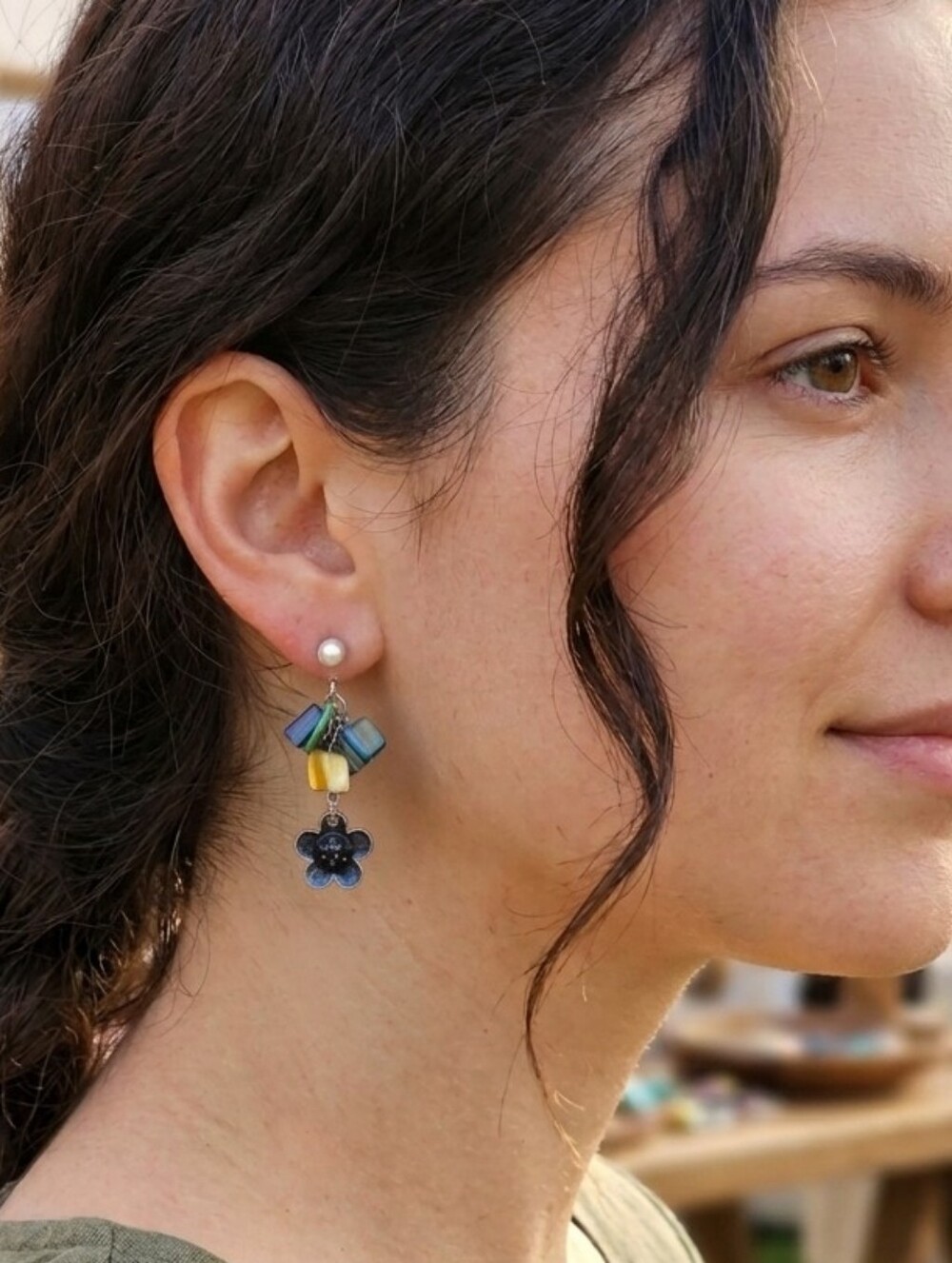 Handcrafted Dangle Post Style Earrings